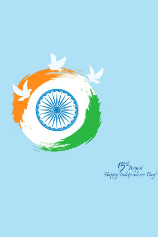 15th August Indian Independence Day wallpaper 320x480