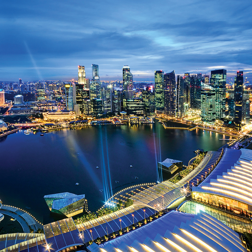 Screenshot №1 pro téma Singapore evening cityscape 1024x1024