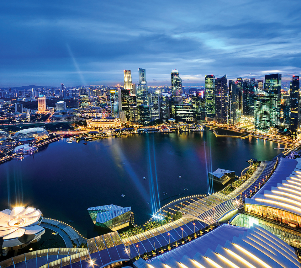 Singapore evening cityscape screenshot #1 960x854
