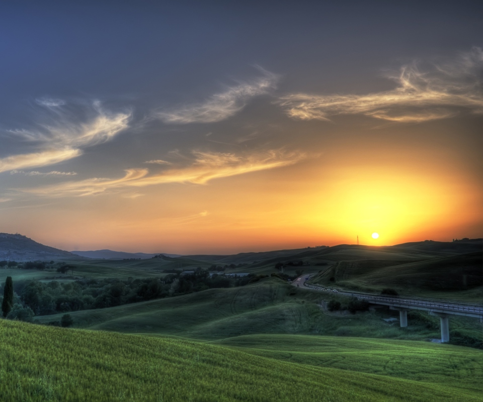 Screenshot №1 pro téma Sunset In Tuscany 960x800