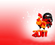 2017 New Year of Cock wallpaper 176x144