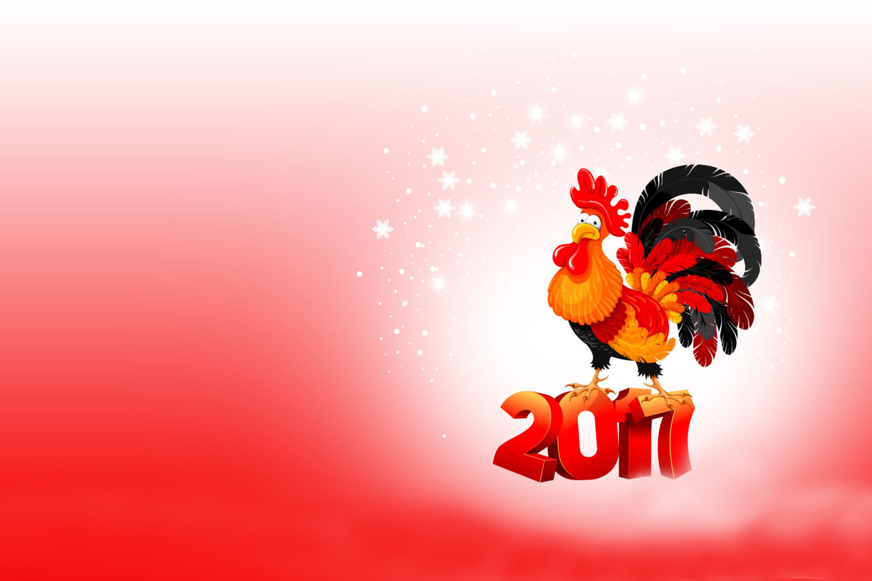 Обои 2017 New Year of Cock 2880x1920