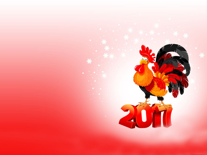 Screenshot №1 pro téma 2017 New Year of Cock 800x600