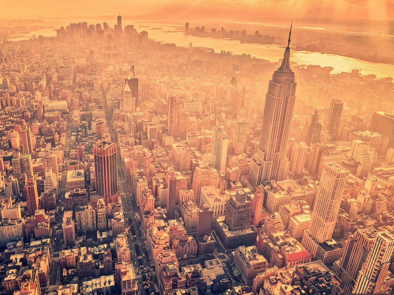 Das New York City Aerial View Wallpaper 1280x960