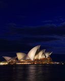 Opera house on Harbour Bridge in Sydney wallpaper 128x160