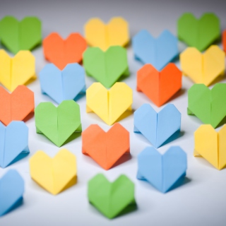 Miscellaneous Origami Hearts papel de parede para celular para iPad 2
