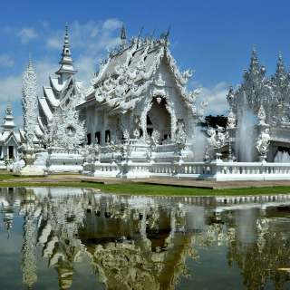 Wat Rong Khun papel de parede para celular para iPad mini