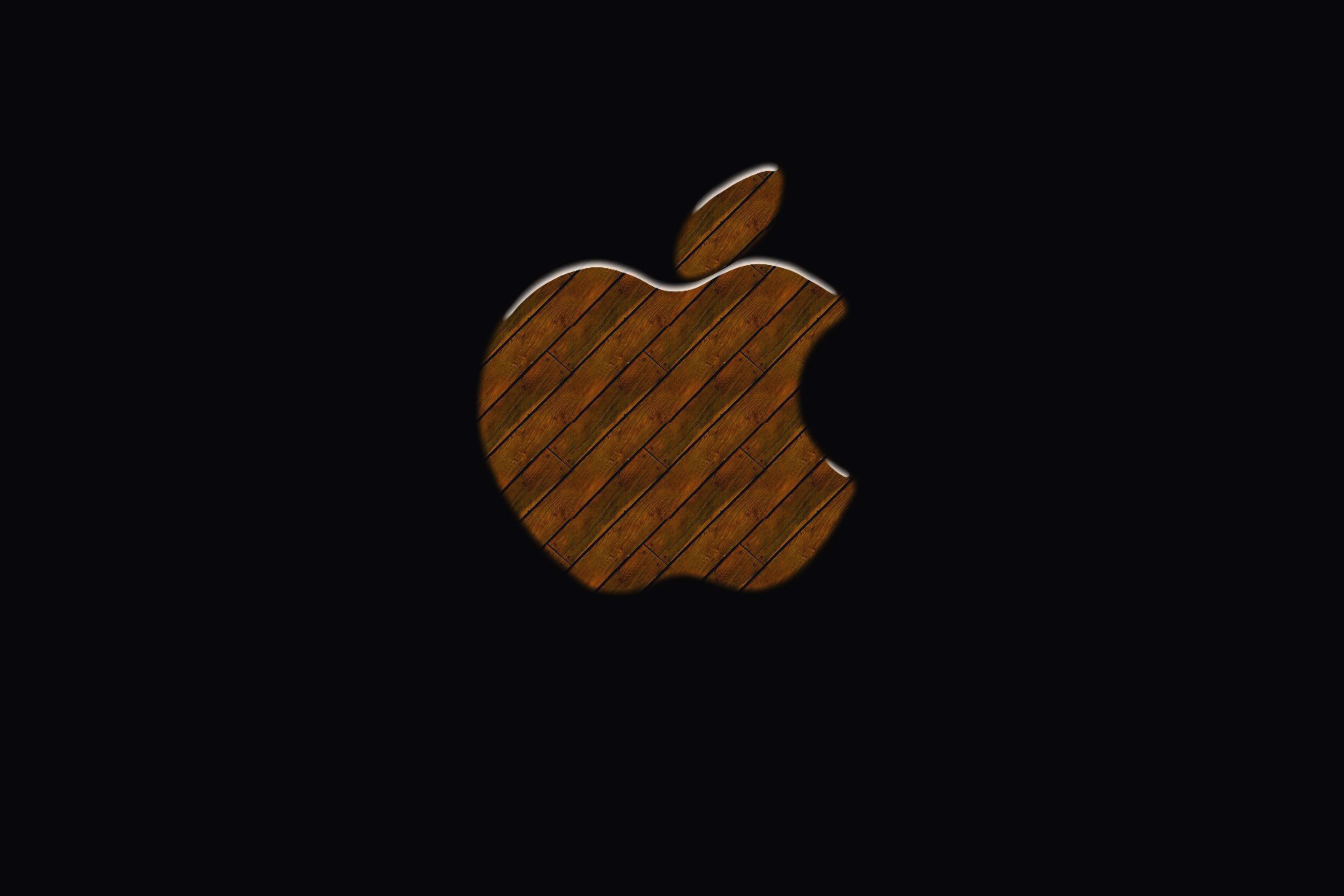 Screenshot №1 pro téma Apple Wooden Logo 2880x1920