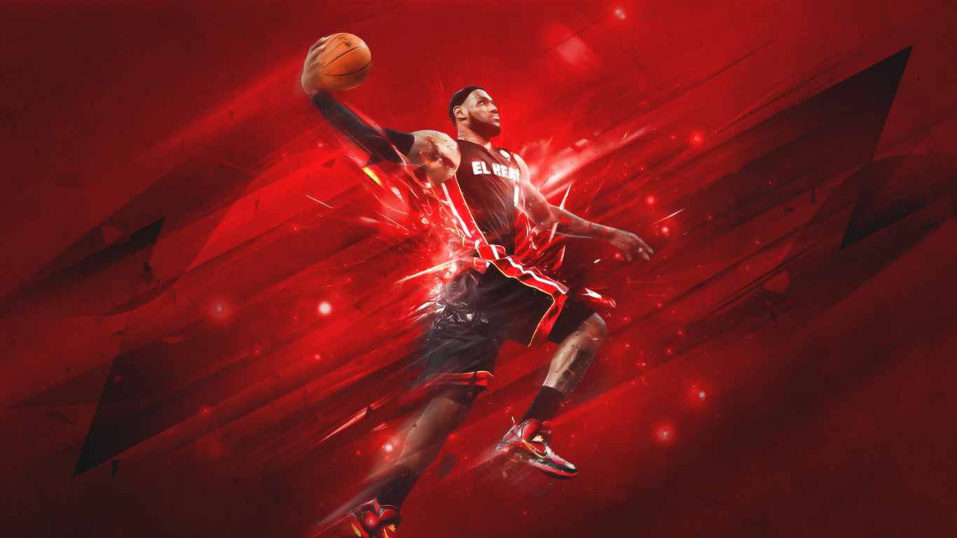 Lebron James wallpaper 1366x768