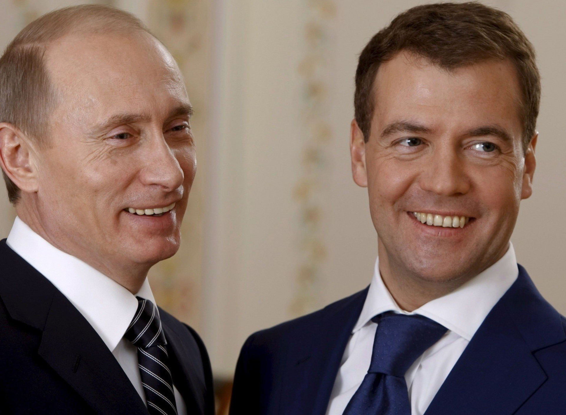 Fondo de pantalla Vladimir Putin Russian President and Dmitry Medvedev 1920x1408