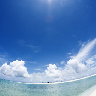 Kostenloses Beach Panorama Wallpaper für iPad 2