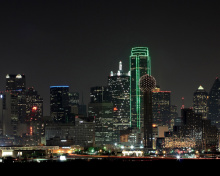 Texas, Dallas Night Skyline wallpaper 220x176