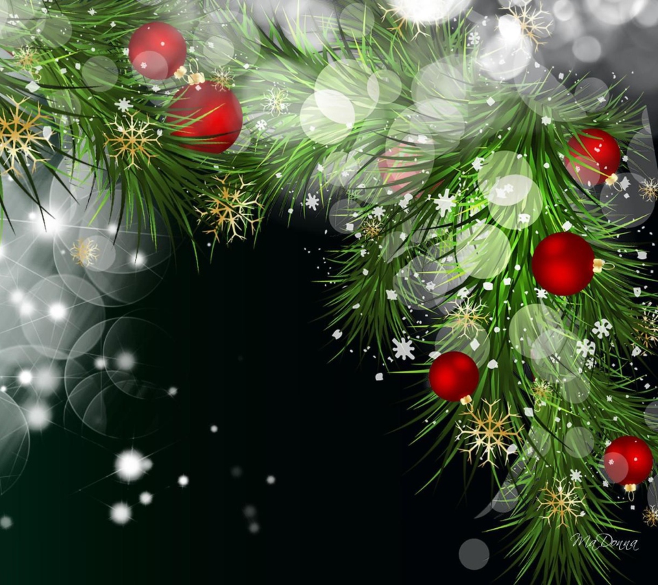 Bright Christmas wallpaper 960x854