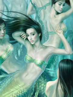 Screenshot №1 pro téma Fantasy Mermaids 240x320