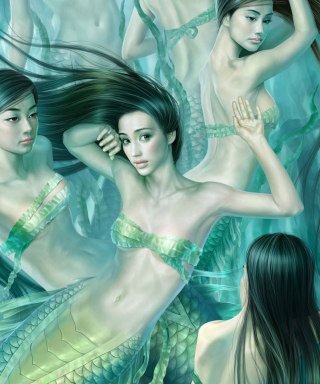 Fantasy Mermaids - Obrázkek zdarma pro Nokia Asha 306