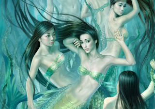 Fantasy Mermaids - Obrázkek zdarma pro Desktop Netbook 1024x600