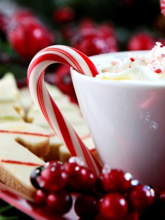 Sweet Drink for Cold Weather wallpaper 240x320