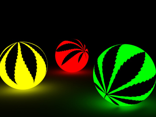 Screenshot №1 pro téma Neon Weed Balls 320x240