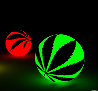 Neon Weed Balls Wallpaper for 1024x1024