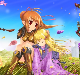 Anime Girls Background for iPad 3