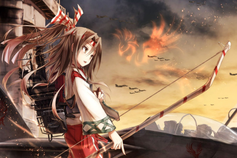 Zuihou Anime from Kantai wallpaper 480x320