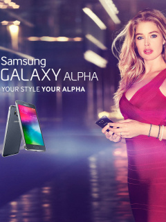 Samsung Galaxy Alpha Advertisement with Doutzen Kroes wallpaper 240x320