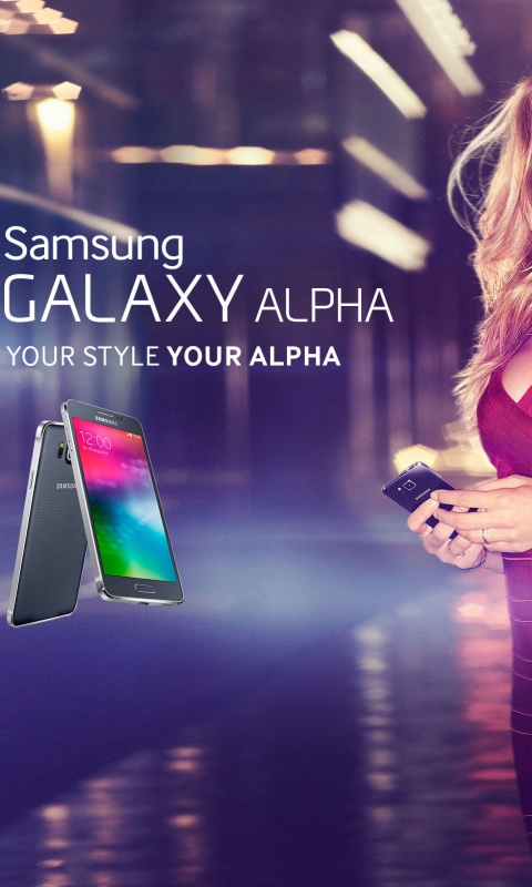 Обои Samsung Galaxy Alpha Advertisement with Doutzen Kroes 480x800