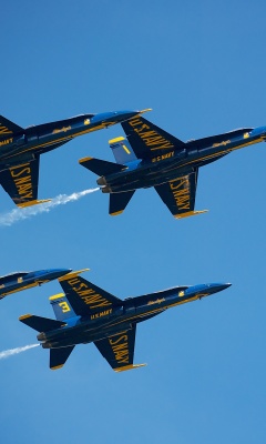 Обои US Navy Blue Angels 240x400