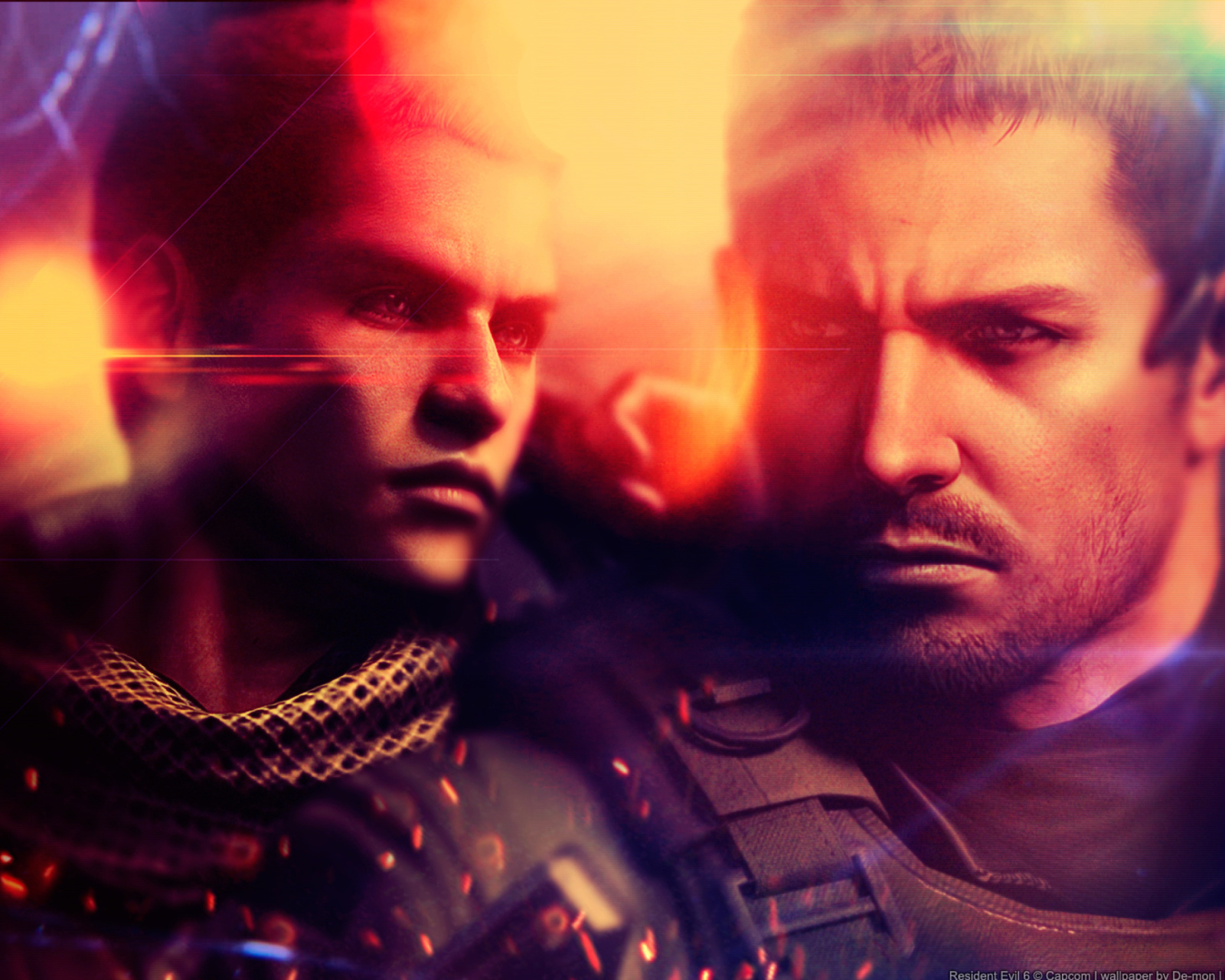 Обои Resident Evil 6, Chris Redfield & Piers Nivans 1600x1280