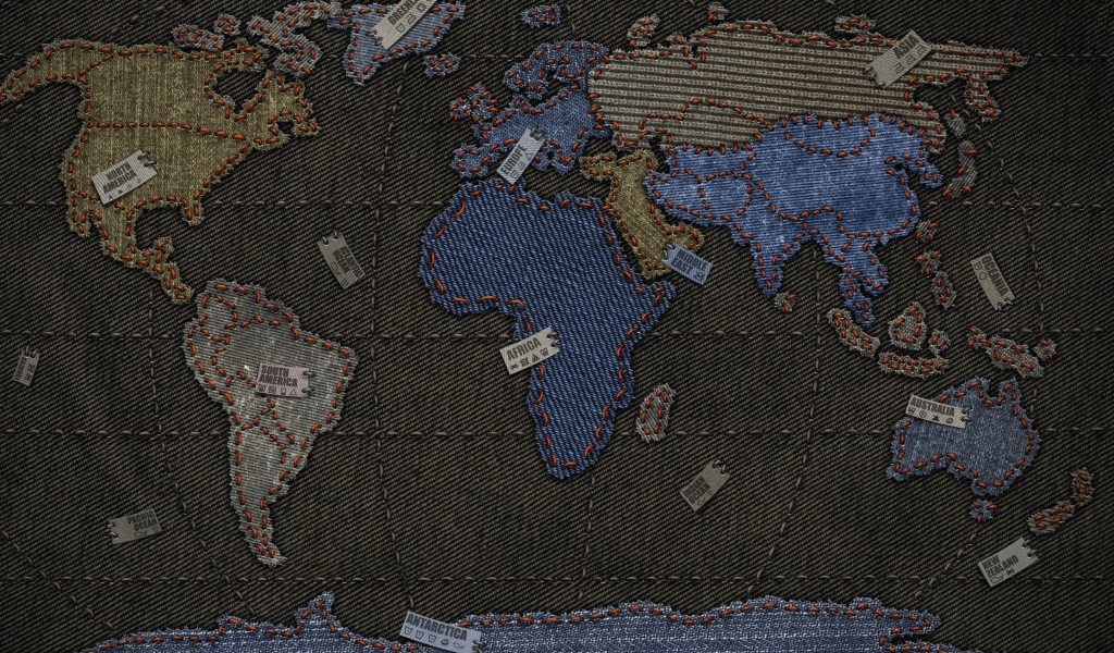 Screenshot №1 pro téma Jeans World Map 1024x600