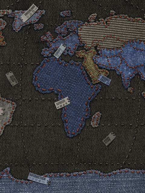 Sfondi Jeans World Map 480x640