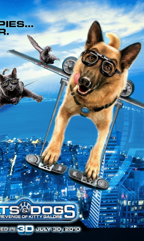 Cats & Dogs: The Revenge of Kitty Galore wallpaper 480x800