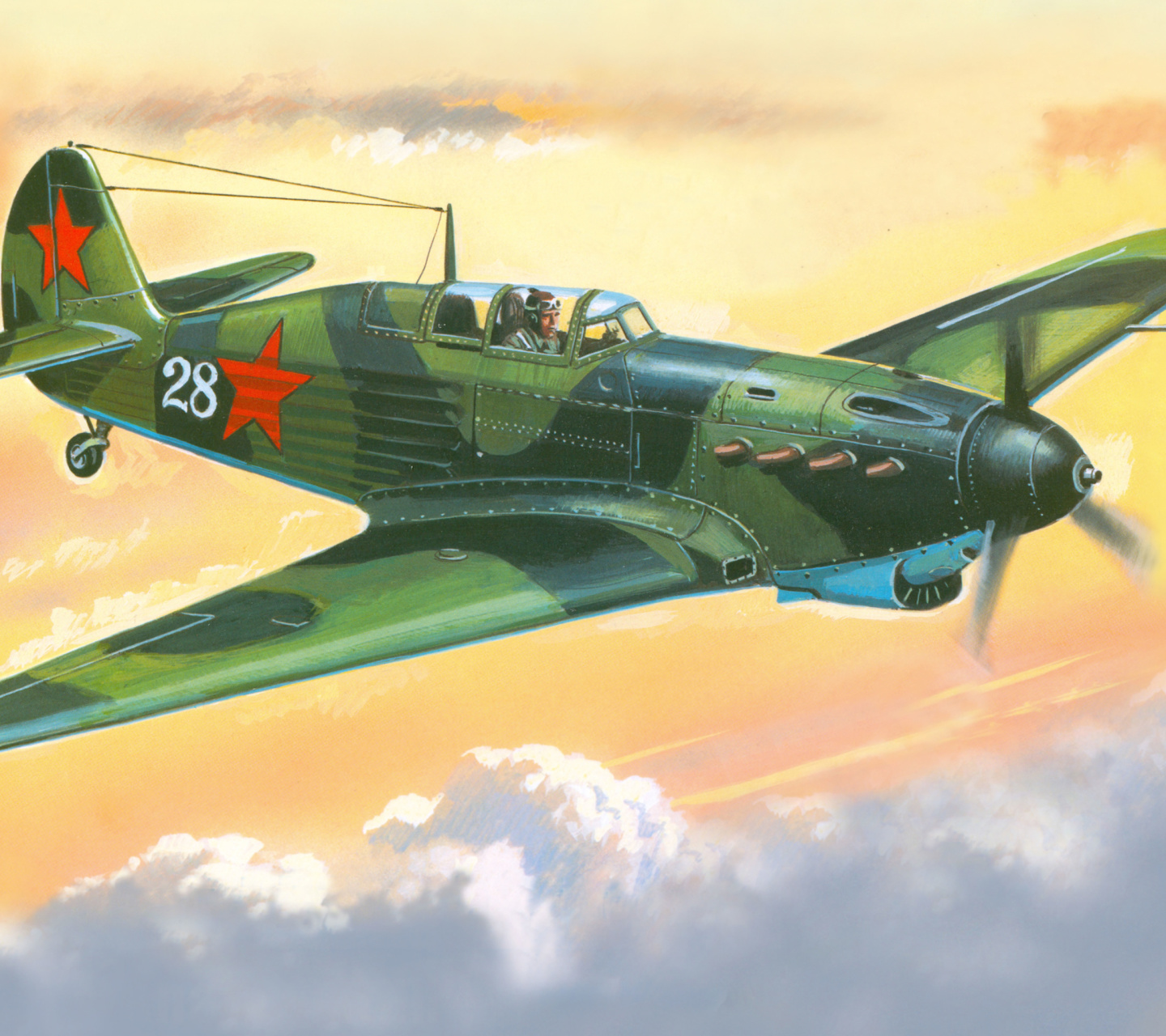 Fondo de pantalla Yakovlev Yak 7 Fighter 1440x1280