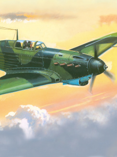 Das Yakovlev Yak 7 Fighter Wallpaper 240x320