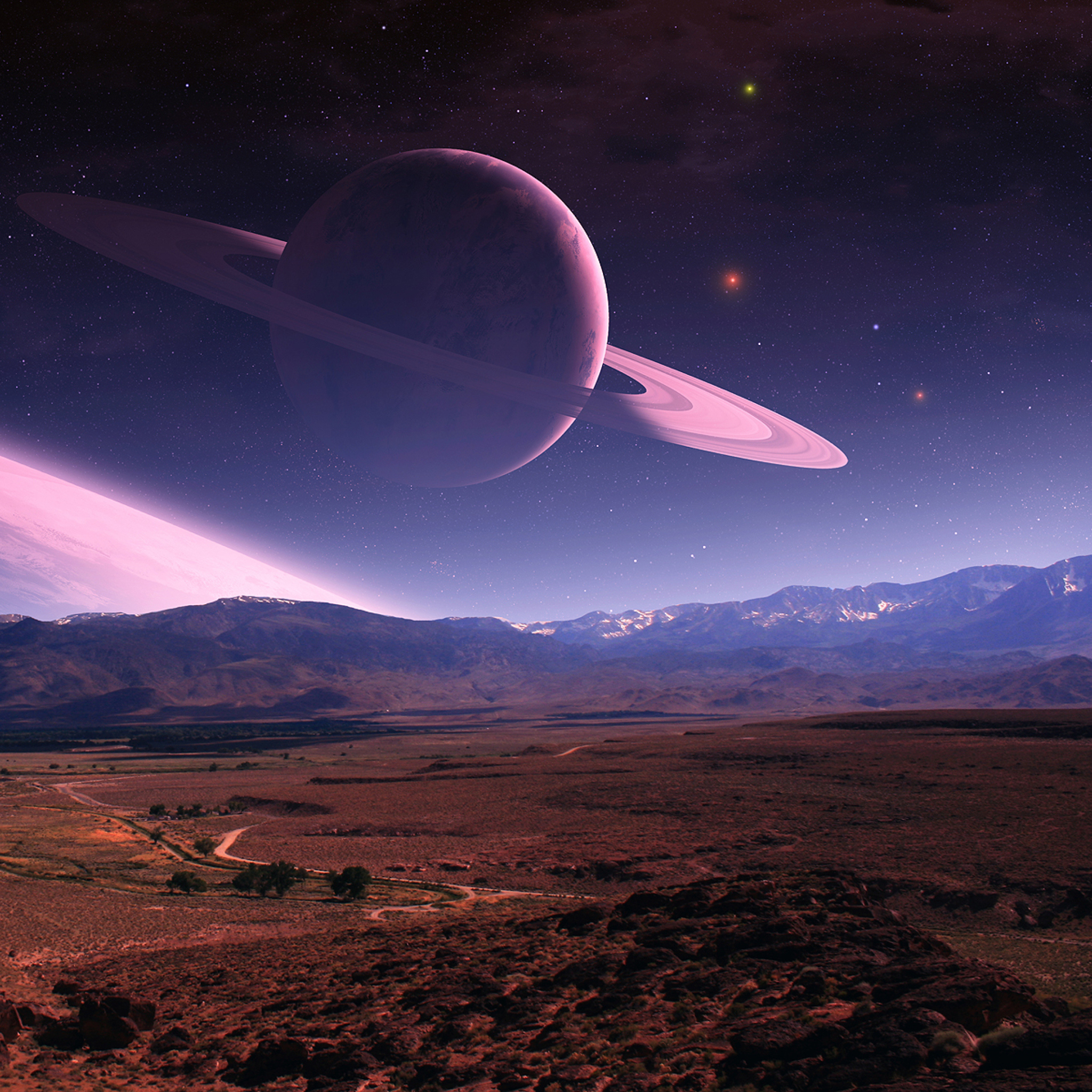 Screenshot №1 pro téma Planets In Sky 2048x2048