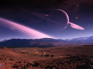 Das Planets In Sky Wallpaper 320x240