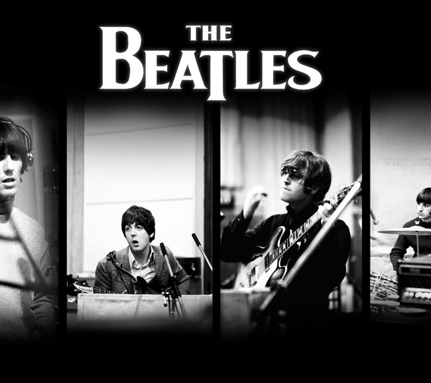 Screenshot №1 pro téma Beatles: John Lennon, Paul McCartney, George Harrison, Ringo Starr 1440x1280