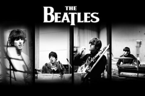 Fondo de pantalla Beatles: John Lennon, Paul McCartney, George Harrison, Ringo Starr 480x320