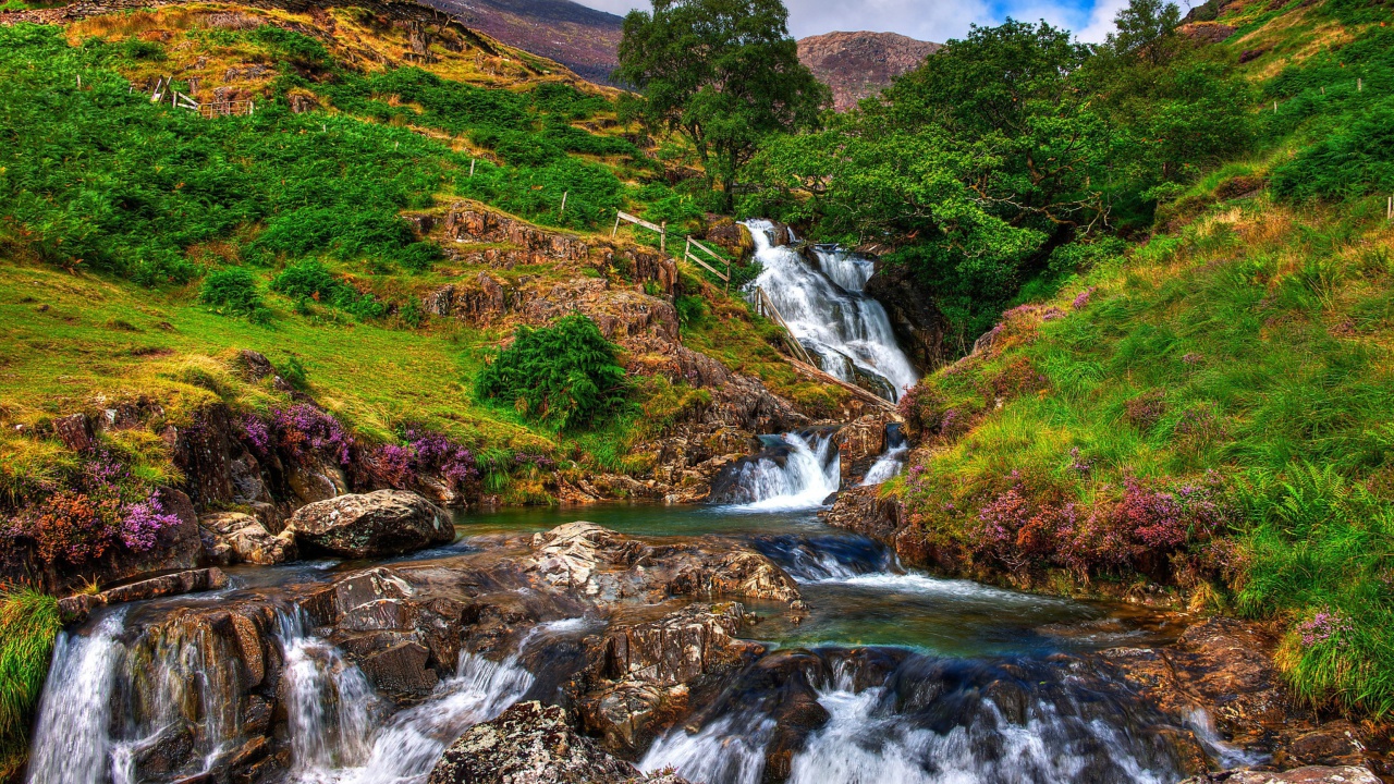 Обои Snowdonia National Park in north Wales 1280x720