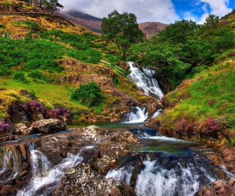 Fondo de pantalla Snowdonia National Park in north Wales 480x400