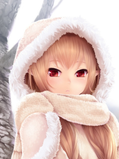 Screenshot №1 pro téma Winter Anime Girl 240x320