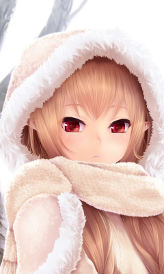 Screenshot №1 pro téma Winter Anime Girl 240x400