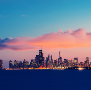 Kostenloses USA Illinois Chicago Lake Michigan Wallpaper für iPad Air