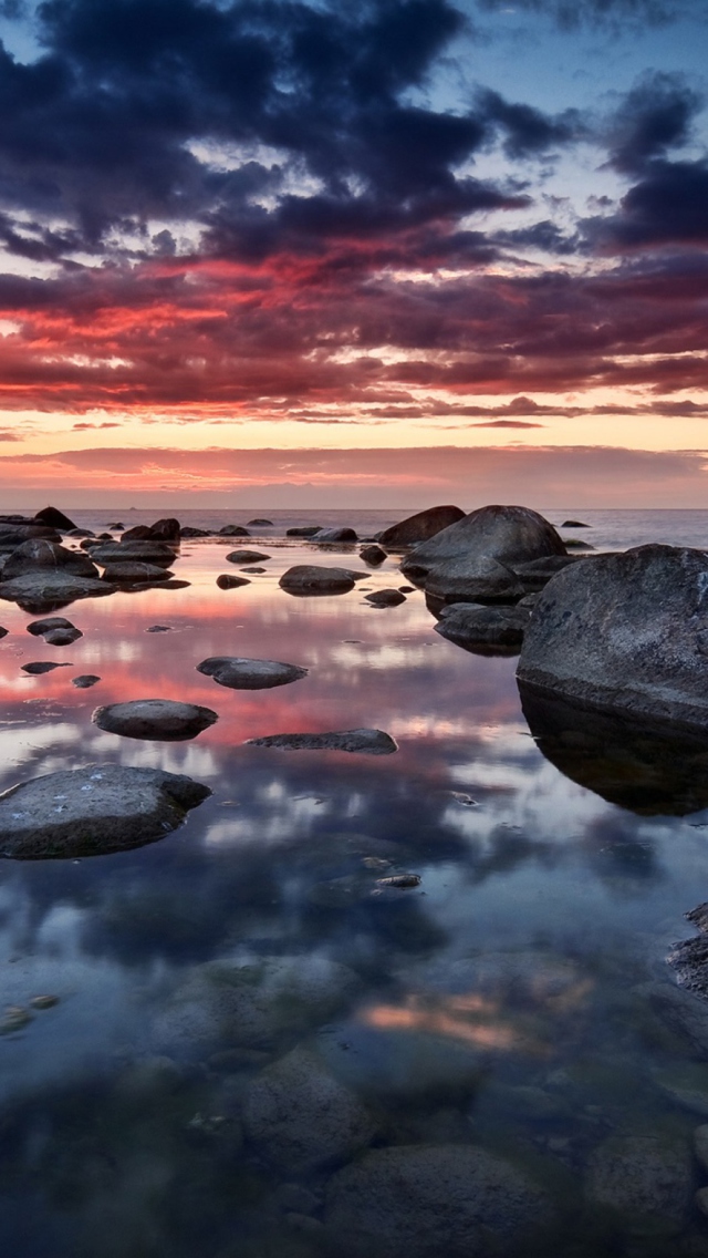 Sfondi Red Sunset 640x1136