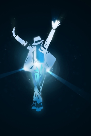 Fondo de pantalla Michael Jackson Dance Illustration 320x480