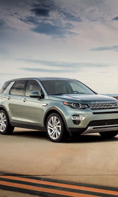 Land Rover Discovery Sport in Hangar wallpaper 240x400