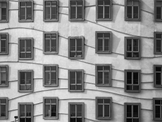 Windows Geometry on Dancing House wallpaper 320x240