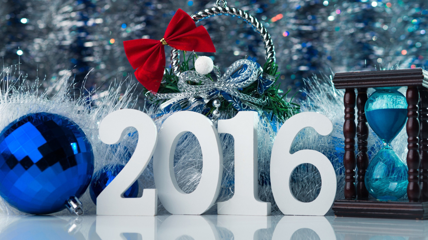 Screenshot №1 pro téma Happy New Year 2016 Wallpaper 1366x768