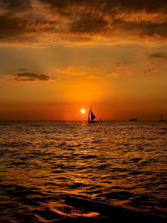 Screenshot №1 pro téma Sunset Sailing 240x320