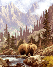 Screenshot №1 pro téma Brown Bear Painting 176x220